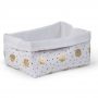 Childhome Canvas Box Foldable 40*30*20 White Gold Dots