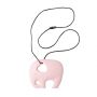 Nibbling Teether Elephant Baby Pink