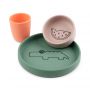 Done By Deer Kids Feeding Set Silicone Croco Colour Mix