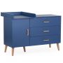 Childhome Kids Bold Blue Chest with 3 Drawers & 1 Door & Changing Unit