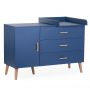 Childhome Kids Bold Blue Chest with 3 Drawers & 1 Door & Changing Unit