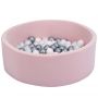 Misioo Ball Pit 90x40 Round Smart Pink, Girlish
