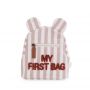 Σακίδιο Πλάτης Childhome My First Bag Stripes Nude-Terracotta