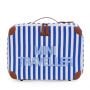 Childhome Mini Traveller Kids Suitcase Stripes Electric Blue-Light Blue