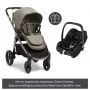 Mamas & Papas Ocarro - Everest With Gift Maxi Cosi Kids CabrioFix i-Size Essential Black Carseat