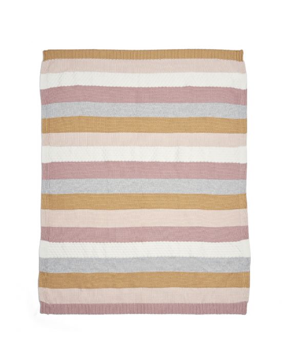 Παιδική Κουβέρτα Πλεκτή Mamas & Papas Small Multi stripe pink