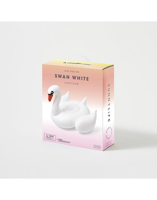 SunnyLife Luxe Ride-On Swan White