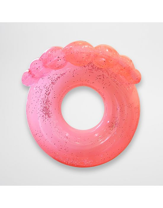SunnyLife Luxe Pool Ring Shell Neon Coral