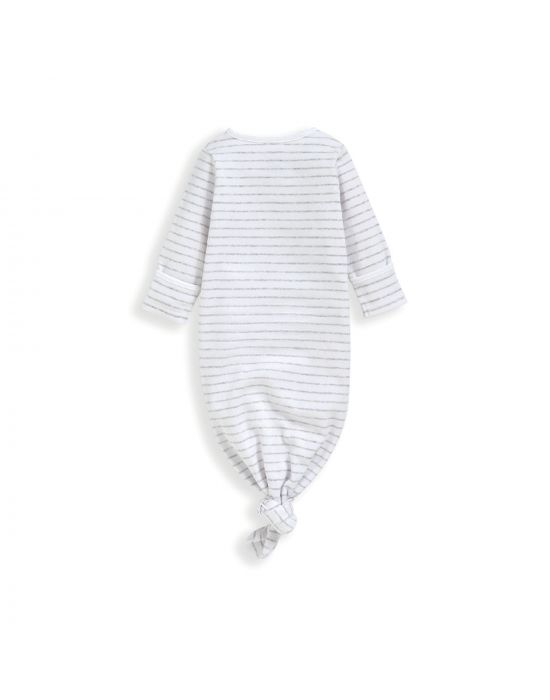 Mamas & Papas Stripe Knotted Baby Gown and Hat Set