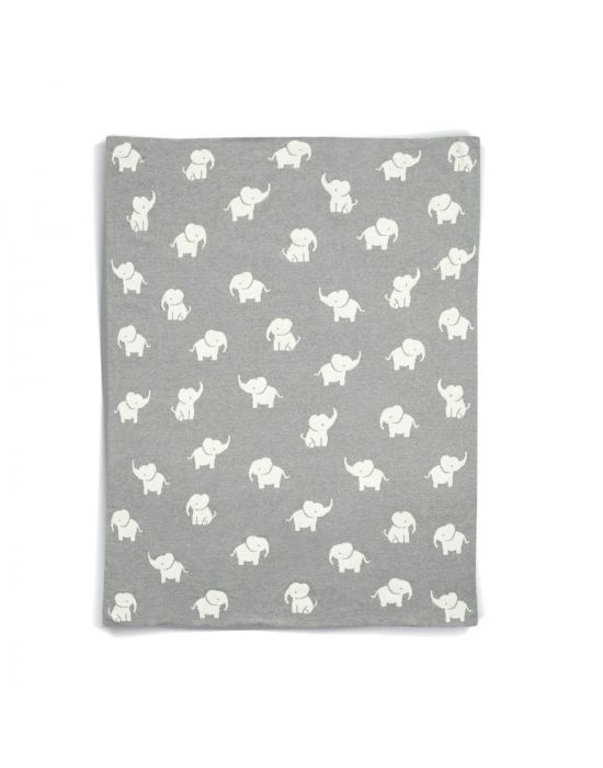 Mamas & Papas Knitted Blanket 80*100 Welcome To The World Elephant