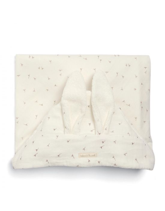 Mamas&Papas Hooded Towel Seedling Seed-White