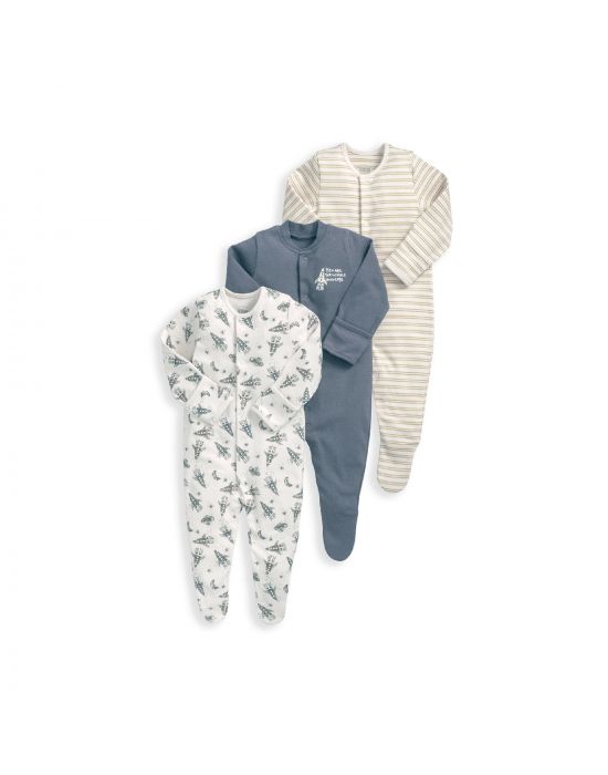 Mamas & Papas Universe Cotton Sleepsuits 3 Pack