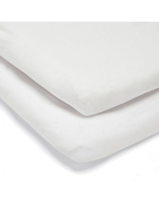 Mamas & Papas Fitted Sheet  2pc 50x87 White