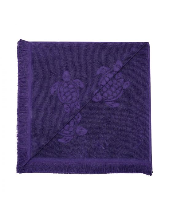  Vilebrequin Beach Towel in Organic Cotton Turtles Jacquard