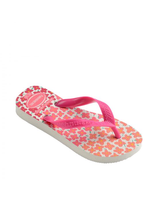 Παιδικές Σαγιονάρες Flores White-Pink Havaianas