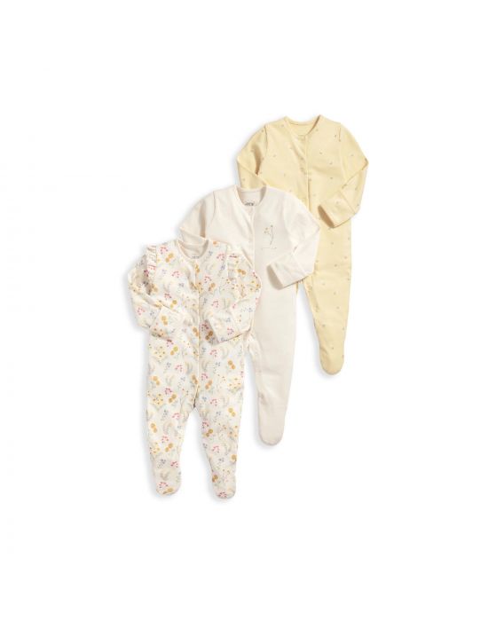 Mamas & Papas Botanical Garden Sleepsuits 3 Pack