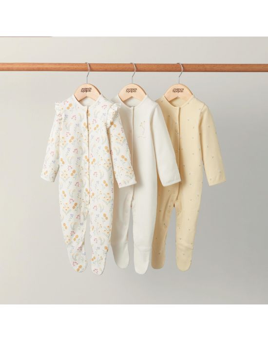 Mamas & Papas Botanical Garden Sleepsuits 3 Pack