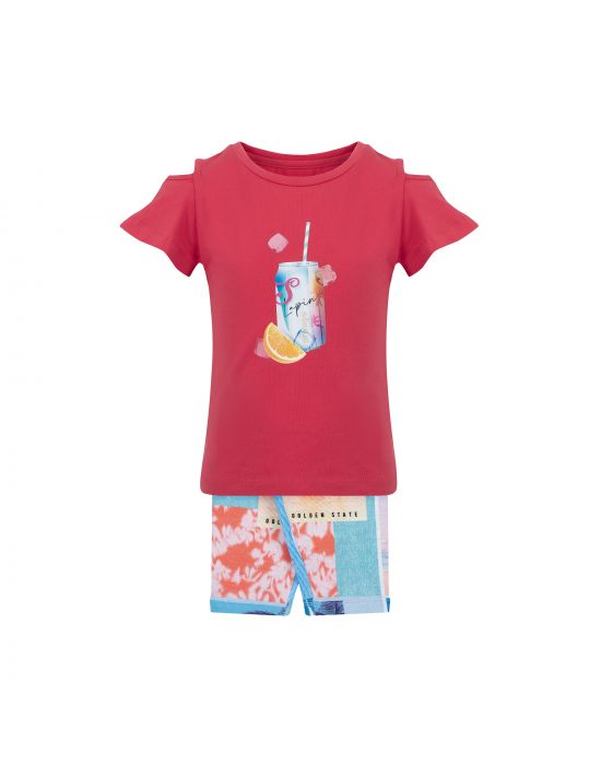 Lapin House Kids Print T-Shirt & Shorts Set