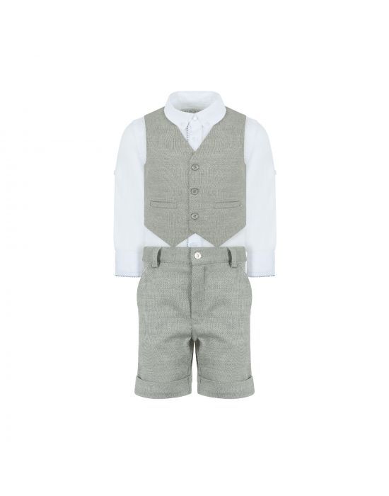 Lapin House Shirt-Bermuda-Vest Baby Set