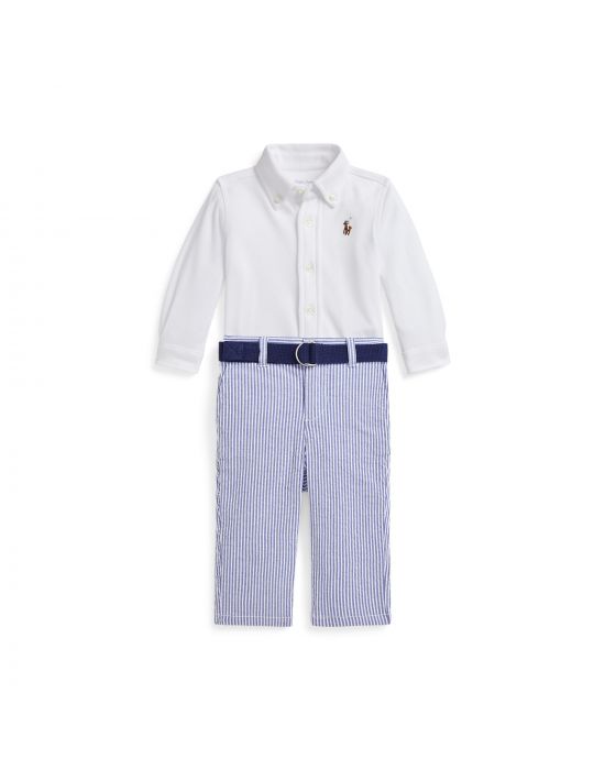 Βρεφικό Σετ Πουκάμισο Με Παντελόνι Polo Ralph Lauren