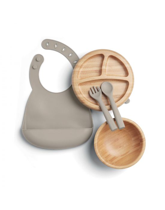 Παιδικό Σετ Φαγητού Bamboo 1st stage 4τεμ Truffle Mamas&Papas