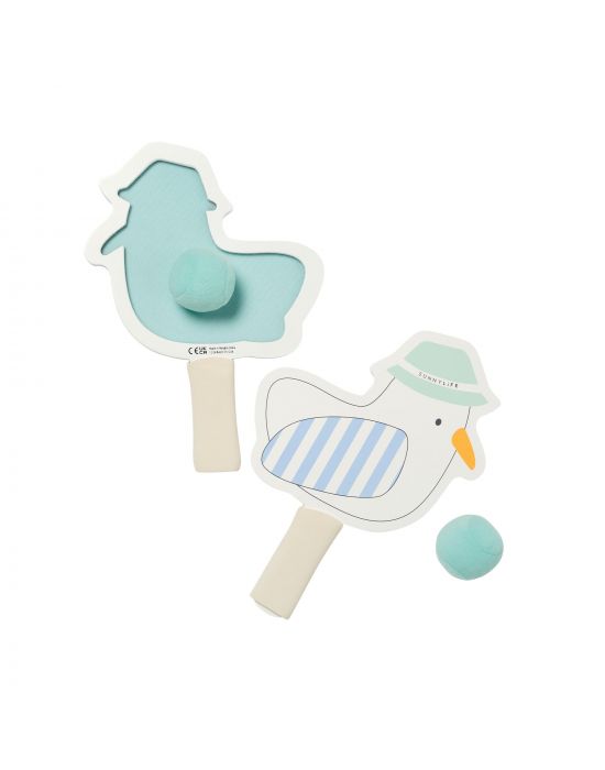 Παιδικές Ρακέτες Παραλίας Velcro Sid the Seagull Blue Stripe Sunnylife