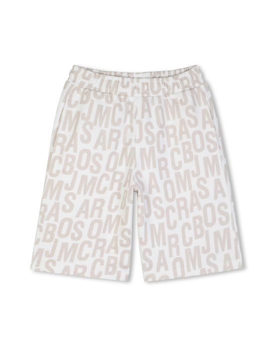 Marc Jacobs Kids Fleece Shorts from Organic Cotton with Signature "M" and Elastic Waist