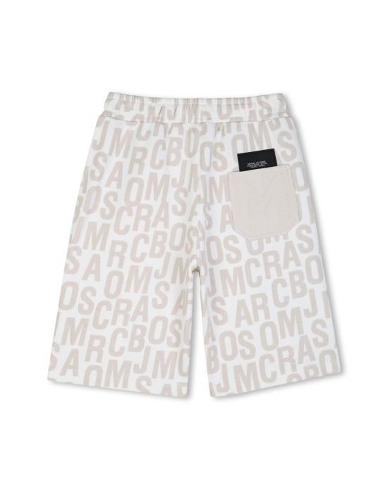 Marc Jacobs Kids Fleece Shorts from Organic Cotton with Signature "M" and Elastic Waist