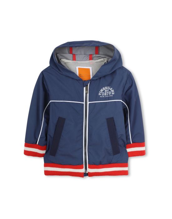 Timberland Kids Hooded Windbreaker with Contrast Details