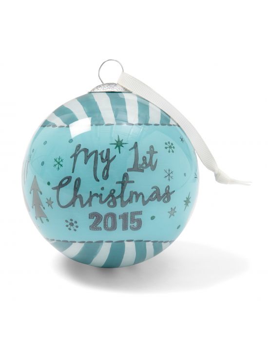 My 1st Christmas 2015 Bauble Blue