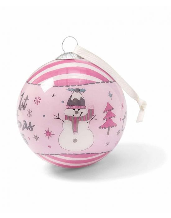 My 1st Christmas 2015 Bauble Pink