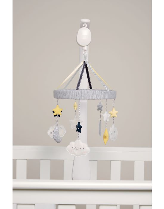 Mamas & Papas Musical Mobile Cloud White - Grey