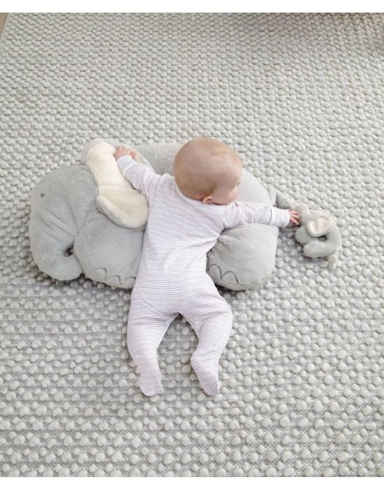 Mamas & PapasTummy Time Snugglerug - Elephant & Baby