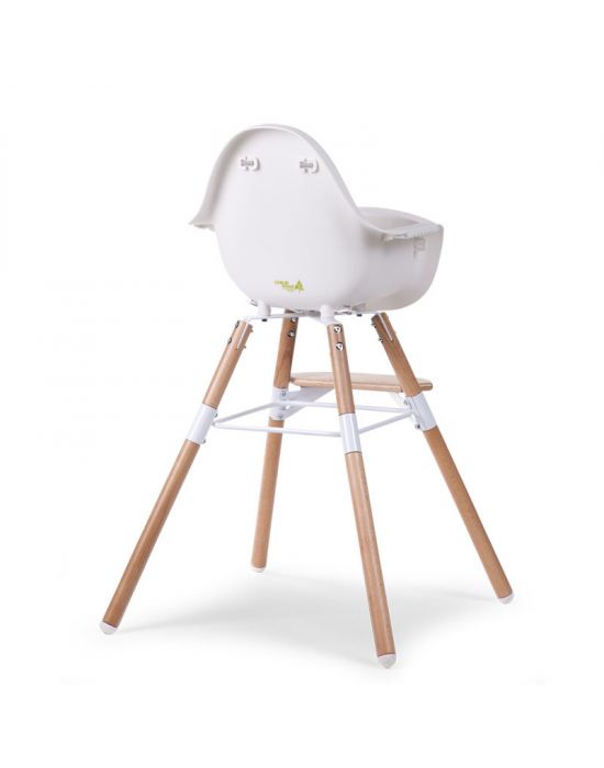 Childhome EVOLU 2 Natural - White 2 in 1 & Bumper