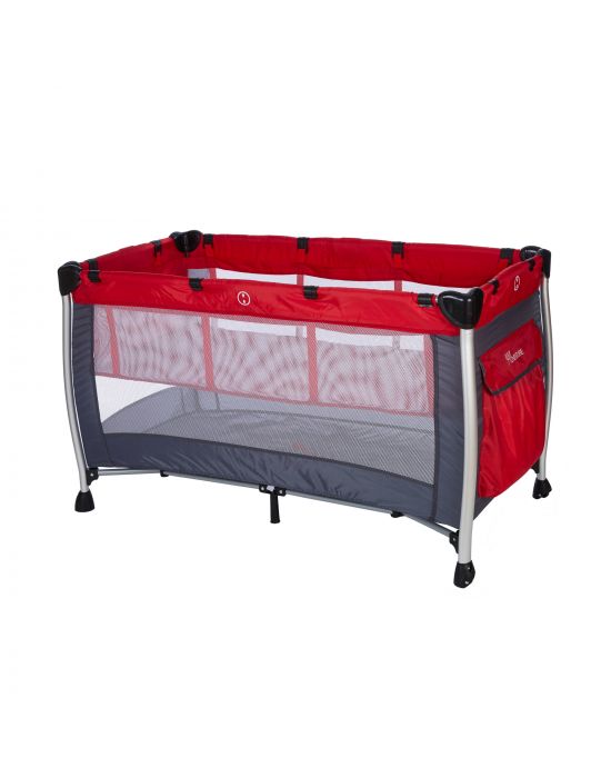 Kids HOLIDAY ALUMINIUM Red Grey Play Yard 60*120cm