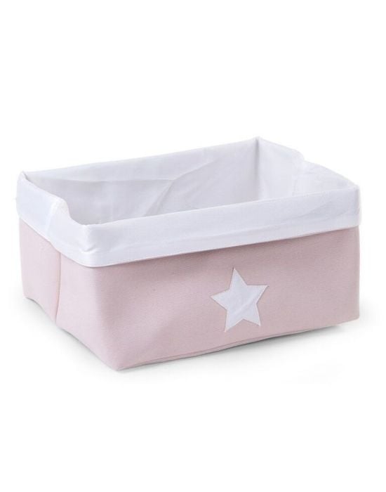 Kουτί αποθήκευσης καμβάς  32*32*29 Childhome Pink White