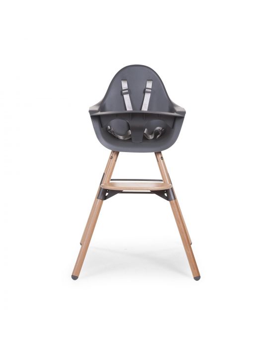 Παιδικό Κάθισμα Φαγητού Childhome EVOLU 2 Natural - Anthracite 2 in1 & Bumper