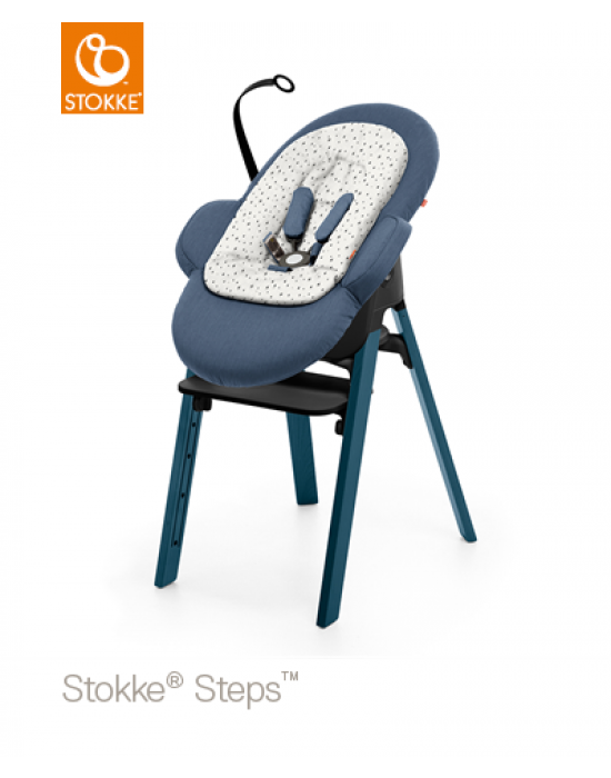 Stokke Steps Wood Legs Midnight Blue