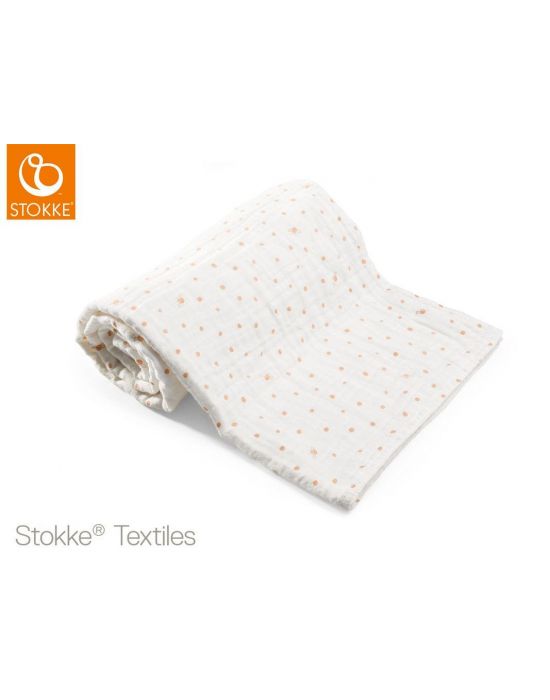 Stokke Baby Muslin Blanket Organic Cotton 100*100cm Coral Bee