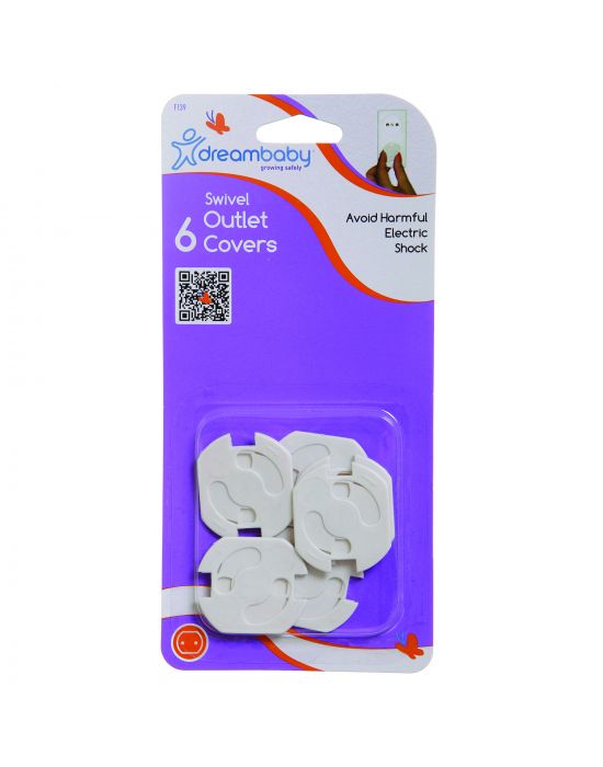DreamBaby Kids Euro Small Plug Cover Spring Loaded 6 pack