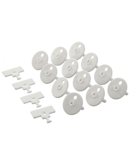 DreamBaby Kids Keyed Outlet Plugs 12 pcs & 4 Keys Euro Style