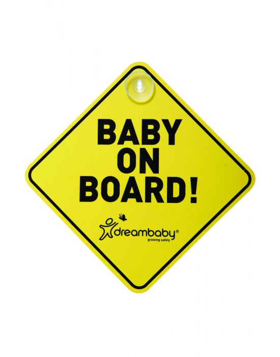 Baby on Board Sign Yellow / Black DreamBaby