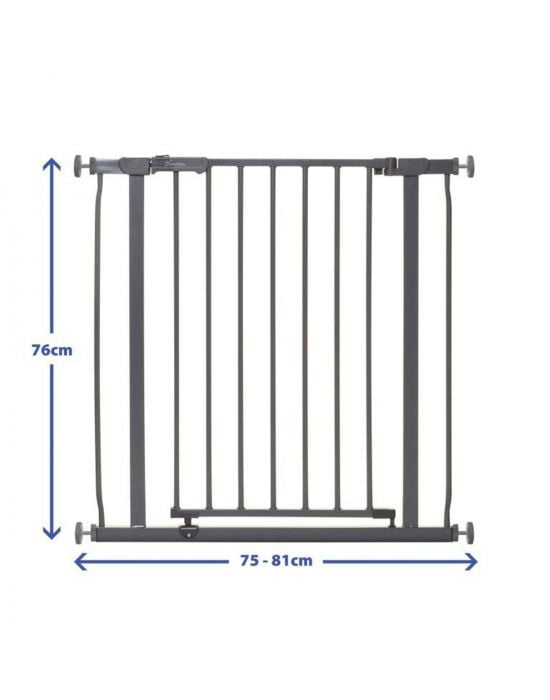 DreamBaby Kids Security Gate Ava Charcoal 75-81 cm