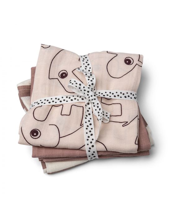 Baby Burp Cloth 3 Pack Done By Deer Friends Powder
