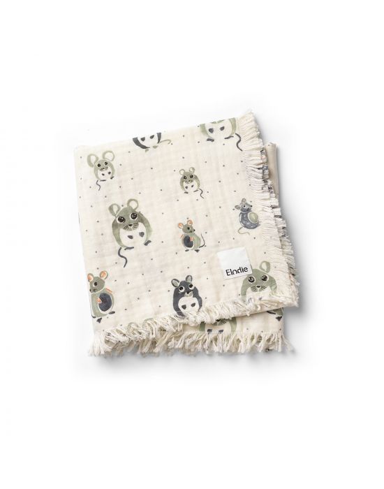 Elodie Details Baby Cotton Blanket Soft Forest Mouse