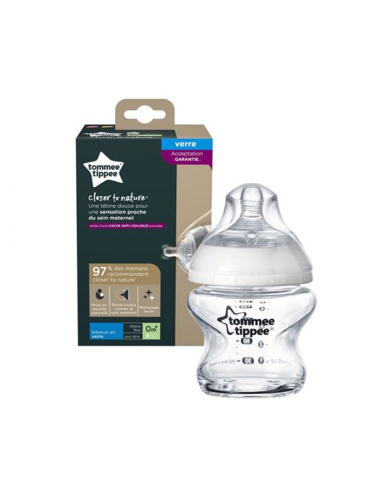 Tommee Tippee Baby Bottle 150ml Closer to nature Low flow 0M +