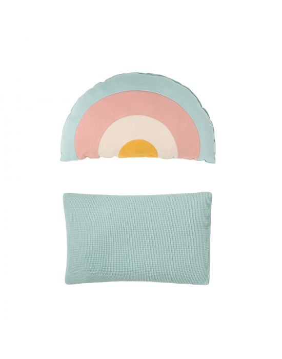 Petit Praia Baby Cushion pack of 2 Rainbow Garden