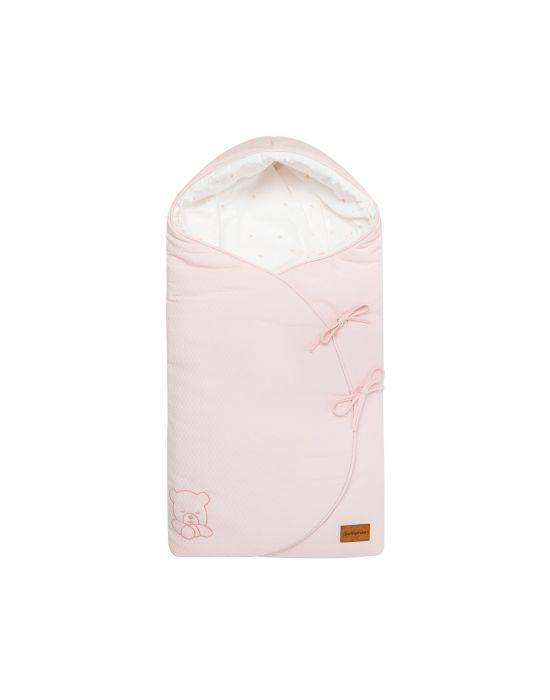 Petit Praia Baby Moon Carrycot Footmuff Teddy Pink