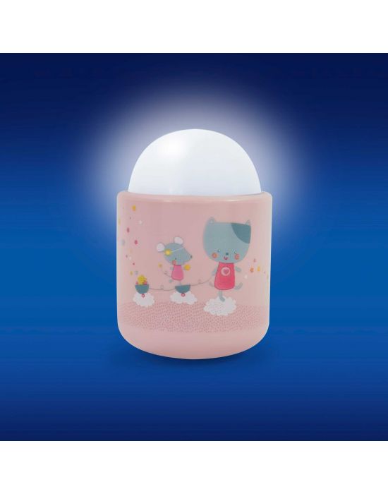 Pabobo Portable Nightlight 70H Battery Time Pink