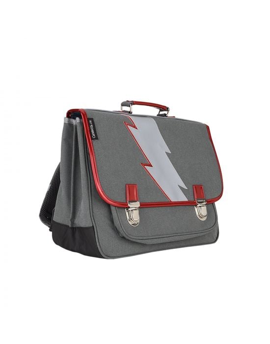 Caramel Schoolbag 41cm Grey Lightning